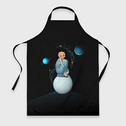 Фартук кулинарный Pinup женщина на Луне, цвет: 3D-принт