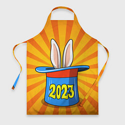 Фартук кулинарный 2023 - кролик в шляпе фокусника, цвет: 3D-принт