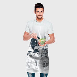 Фартук кулинарный Любопытные кошки, цвет: 3D-принт — фото 2