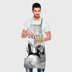 Фартук кулинарный Кролик 2023 ободок на светлом, цвет: 3D-принт — фото 2