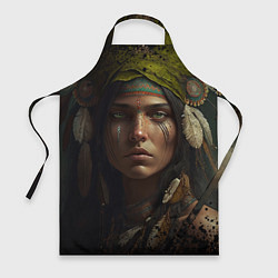 Фартук кулинарный Девушка индеец, цвет: 3D-принт