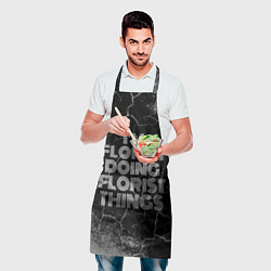 Фартук кулинарный Im florist doing florist things: на темном, цвет: 3D-принт — фото 2