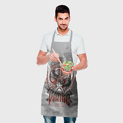 Фартук кулинарный Голова викинга в доспехах, цвет: 3D-принт — фото 2