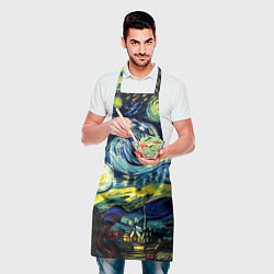 Фартук кулинарный Винсент ван Гог, звездная ночь, цвет: 3D-принт — фото 2