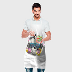 Фартук кулинарный Черепок в очках, цвет: 3D-принт — фото 2