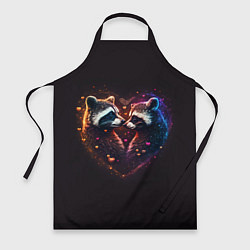 Фартук кулинарный Пара влюбленных енотов, цвет: 3D-принт