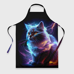 Фартук кулинарный Электрический котёнок искрящий молниями, цвет: 3D-принт