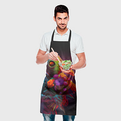 Фартук кулинарный Инопланетянин с цветами, цвет: 3D-принт — фото 2