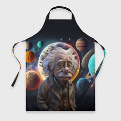 Фартук кулинарный Альберт Эйнштейн и его теория, цвет: 3D-принт