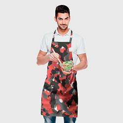 Фартук кулинарный Красно-черный камуфляж, цвет: 3D-принт — фото 2