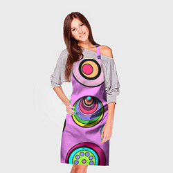 Фартук кулинарный Разноцветные круги, цвет: 3D-принт — фото 2