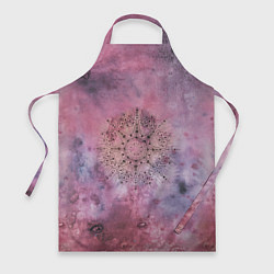 Фартук кулинарный Мандала гармонии, фиолетовая, космос, цвет: 3D-принт