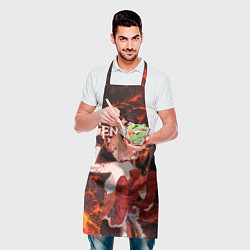 Фартук кулинарный Ёимия на фоне раскаленной лавы, цвет: 3D-принт — фото 2