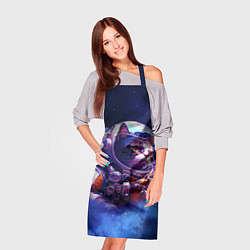 Фартук кулинарный Кот в космическом скафандре, цвет: 3D-принт — фото 2