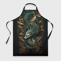 Фартук кулинарный Изумрудный Дракон Irezumi, цвет: 3D-принт