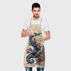 Фартук кулинарный Irezumi японский дракон-змей, цвет: 3D-принт — фото 2