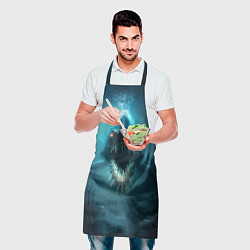 Фартук кулинарный Голодный мегалодон, цвет: 3D-принт — фото 2