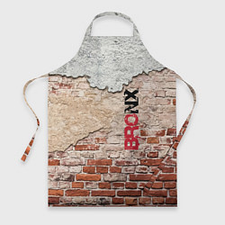 Фартук кулинарный Старая кирпичная стена - Бронкс, цвет: 3D-принт