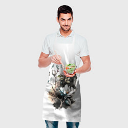 Фартук кулинарный Магнолия - акварельный стиль, цвет: 3D-принт — фото 2