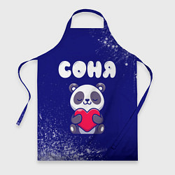 Фартук кулинарный Соня панда с сердечком, цвет: 3D-принт