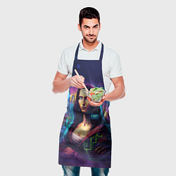 Фартук кулинарный Cyberpunk Mona Lisa, цвет: 3D-принт — фото 2