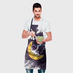 Фартук кулинарный Лёша космонавт отдыхает на Луне, цвет: 3D-принт — фото 2