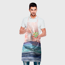 Фартук кулинарный Абстрактный пейзаж рассвет над морем, цвет: 3D-принт — фото 2