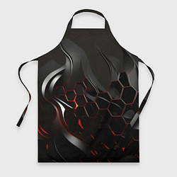 Фартук кулинарный Черно-красные плиты, цвет: 3D-принт