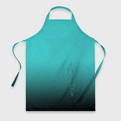 Фартук кулинарный Силуэт лисы на градиентном фоне, цвет: 3D-принт