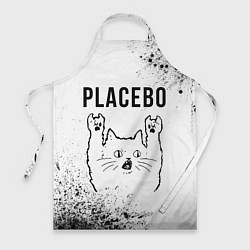 Фартук кулинарный Placebo рок кот на светлом фоне, цвет: 3D-принт