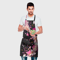 Фартук кулинарный Вихрь розовых лепестков, цвет: 3D-принт — фото 2