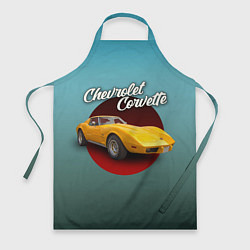Фартук кулинарный Американский спорткар Chevrolet Corvette Stingray, цвет: 3D-принт