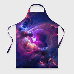 Фартук кулинарный Небула в космосе в фиолетовых тонах - нейронная се, цвет: 3D-принт