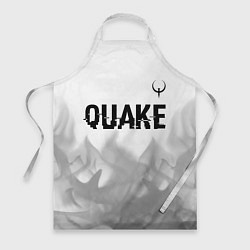 Фартук Quake glitch на светлом фоне: символ сверху