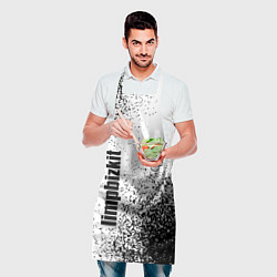 Фартук кулинарный Limp Bizkit и рок символ на светлом фоне, цвет: 3D-принт — фото 2