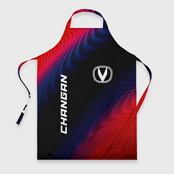Фартук кулинарный Changan красный карбон, цвет: 3D-принт