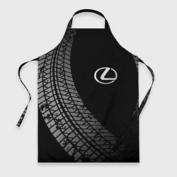Фартук кулинарный Lexus tire tracks, цвет: 3D-принт