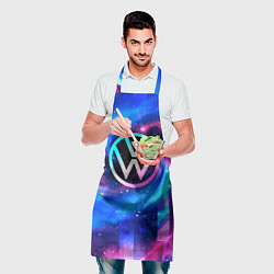 Фартук кулинарный Volkswagen неоновый космос, цвет: 3D-принт — фото 2