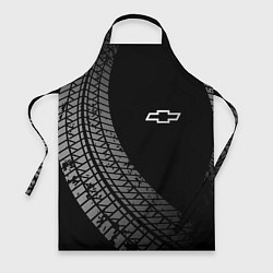 Фартук кулинарный Chevrolet tire tracks, цвет: 3D-принт