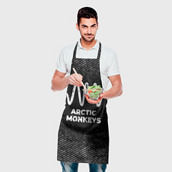 Фартук кулинарный Arctic Monkeys с потертостями на темном фоне, цвет: 3D-принт — фото 2