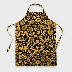 Фартук кулинарный Золотая хохлома, цвет: 3D-принт