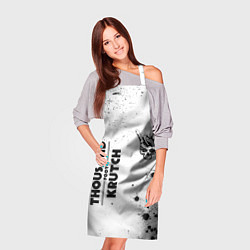 Фартук кулинарный Thousand Foot Krutch и рок символ на светлом фоне, цвет: 3D-принт — фото 2