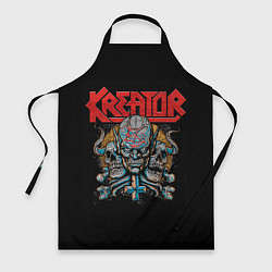Фартук кулинарный Kreator - трэш-метал, цвет: 3D-принт