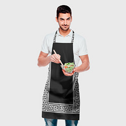 Фартук кулинарный Египетский орнамент на черном фоне, цвет: 3D-принт — фото 2