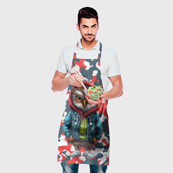 Фартук кулинарный Совенок в капюшоне, цвет: 3D-принт — фото 2