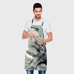 Фартук кулинарный Абстракция оливковый, цвет: 3D-принт — фото 2