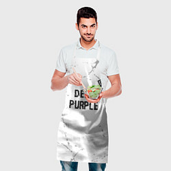 Фартук кулинарный Deep Purple glitch на светлом фоне: символ сверху, цвет: 3D-принт — фото 2