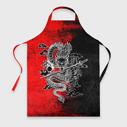 Фартук кулинарный Дракон с катаной, цвет: 3D-принт