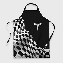 Фартук кулинарный Tesla racing flag, цвет: 3D-принт