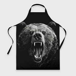 Фартук кулинарный Агрессивный таежный медведь, цвет: 3D-принт